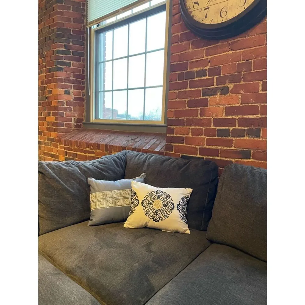 Threshold Blue & White Small Embroidered Throw Pillows
